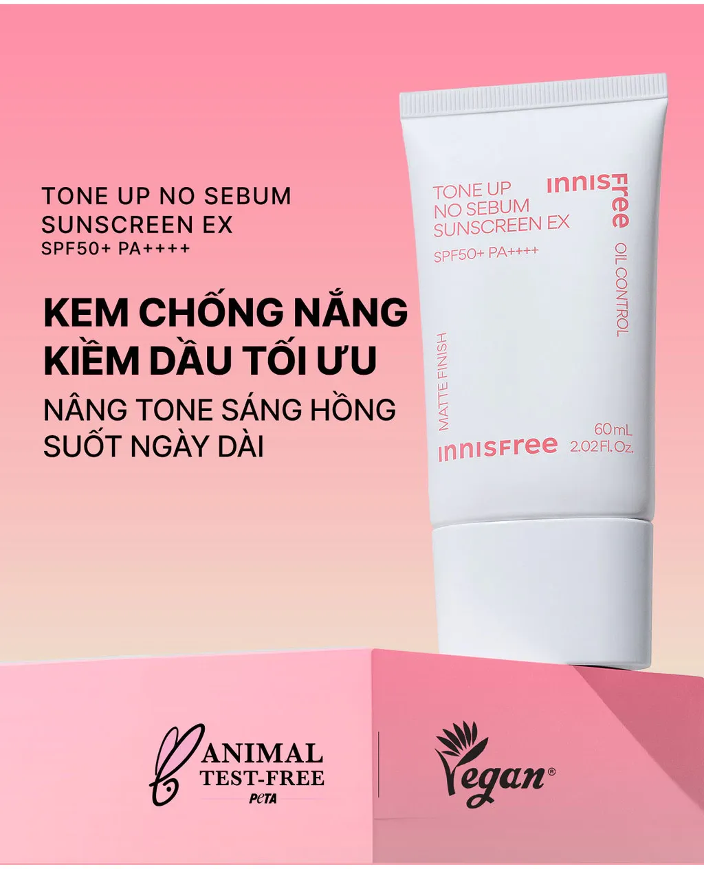 Kem chống nắng nâng tông kiềm dầu INNISFREE Tone Up No Sebum EX