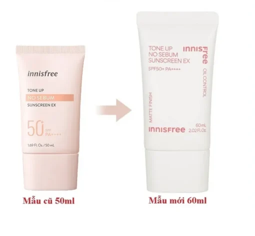Kem chống nắng nâng tông kiềm dầu INNISFREE Tone Up No Sebum EX