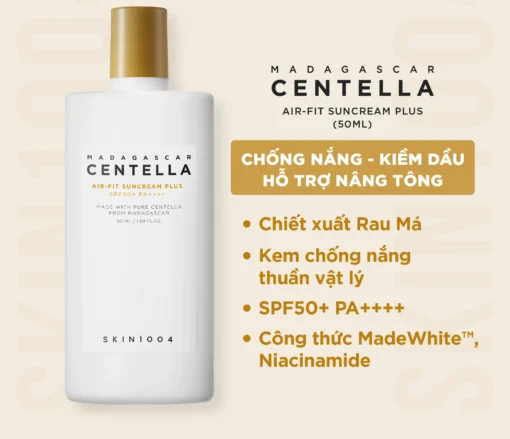 Đặc điểm nổi bật của Kem chống nắng vật lí SKIN1004 Madagascar Centella Air-Fit SunCream Plus