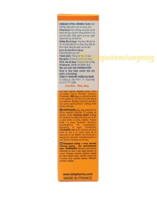 Hướng dẫn sử dụng kem chống nắng Isis Pharma Uveblock Fluid SPF50