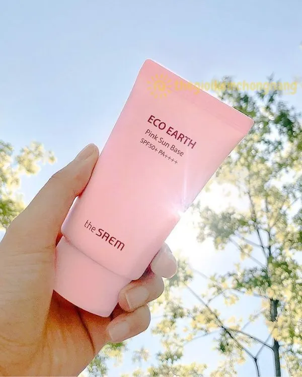 Kem Chống Nắng The Saem Pink Sun Cream Vừa chống nắng vừa làm lớp lót trang điểm