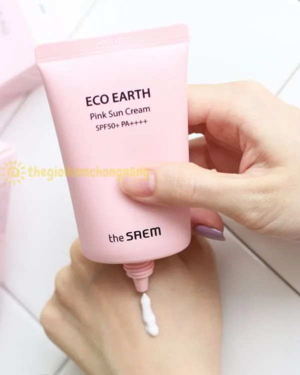 The Saem Eco Earth Pink Sun Cream Kem chống nắng Hàn Quốc bán chạy