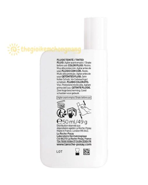 Bảng thành phần Kem Chống Nắng La Roche Posay Anthelios UVMUNE 400 SPF50 50ml