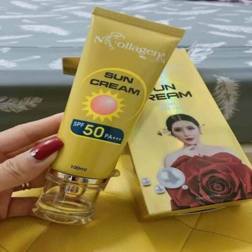 Kem Chống Nắng N-Collagen Sun Cream (100ml) SPF 50+PA+++ giúp sáng da