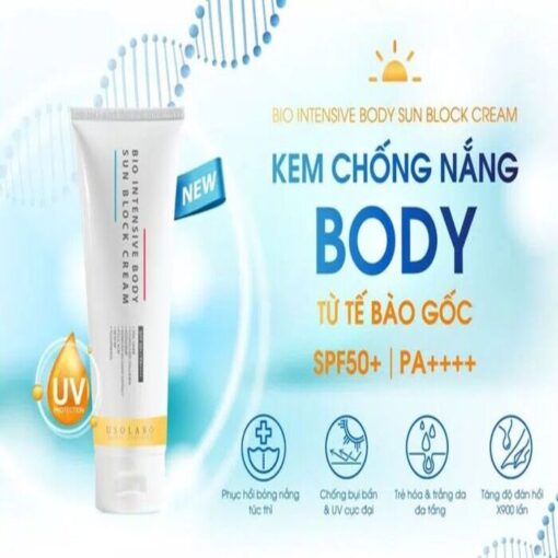 Kem chống nắng body USOLAB SPF50+ PA++++ 120ml làm mềm mịn