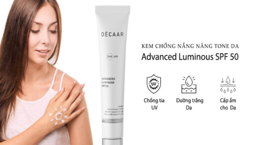 Kem chống nắng dạng kem nâng tone da Décaar Advanced Luminous SPF 50PA+++ chống nắng cực đỉnh