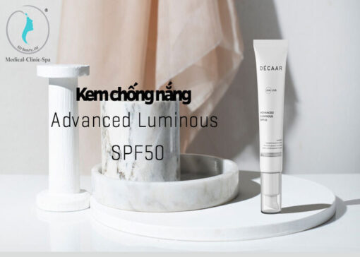 Kem chống nắng dạng kem nâng tone da Décaar Advanced Luminous SPF 50PA+++hương thơm nhẹ nhàng