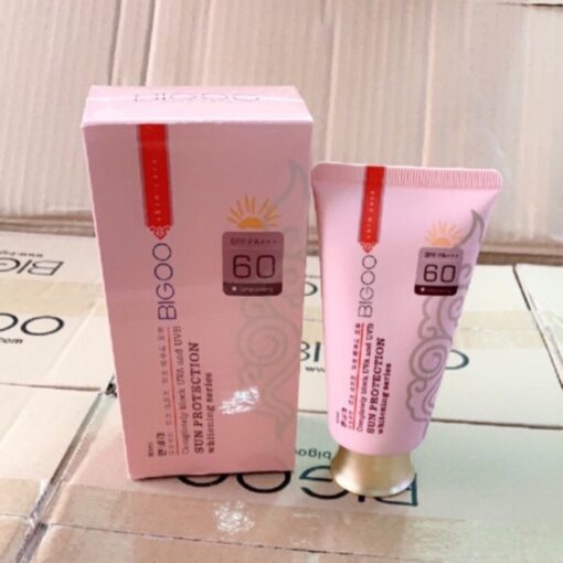 Kem chống nắng kháng khuẩn Bigoo SPF 60PA+++ nâng tone nhẹ