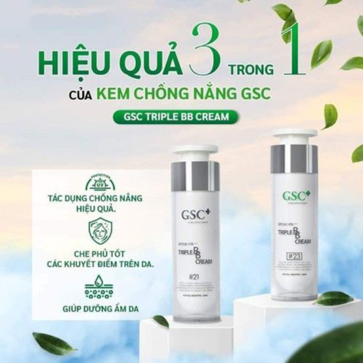 Kem nền chống nắng GSC+ Triple BB Cream bảo vệ da khỏi tia nắng độc hại