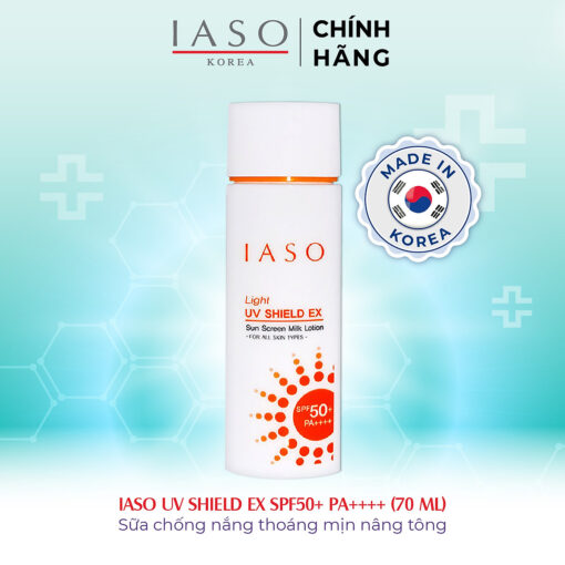 Sữa chống nắng Hàn Quốc- IASO UV SHIELD EX SPF50+ PA++++ thiết kế sang trọng, đẹp mắt