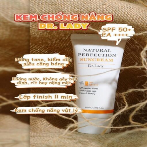 Kem chống nắng nâng tông, kiềm dầu Dr. Lady SunCream SPF 50+PA++++ cho da nhạy cảm