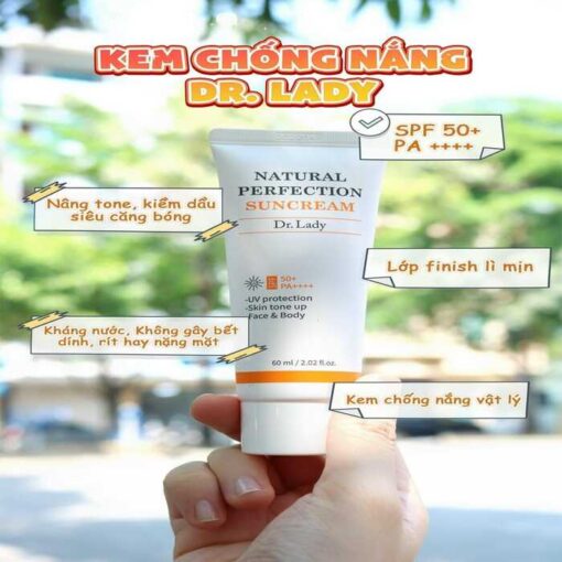 Kem chống nắng nâng tông, kiềm dầu Dr. Lady SunCream SPF 50+PA++++ kháng nước tốt