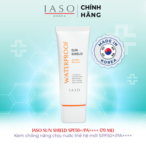 Kem chống nắng chịu nước thế hệ mới IASO SUN SHIELD SPF50+/PA++++ là sản phẩm mới ra mắt