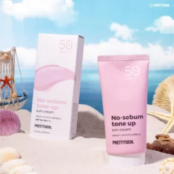 Kem chống nắng nâng tông kiềm dầu Pretty Skin No-sebum Tone Up Sun Cream SPF50+ PA++++ tươi sáng, nhẹ nhàng