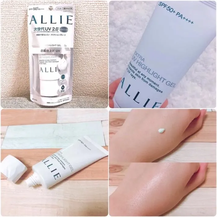 Trước khi sử dụng kem chống nắng Allie Extra UV Highlight Gel Sunscreen, hãy rửa sạch và lau khô da