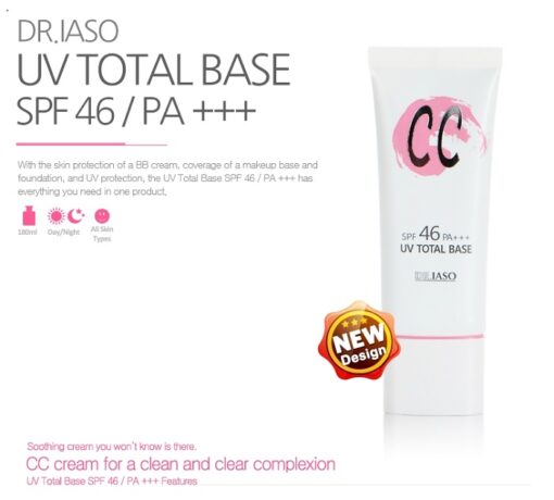 Kem trang điểm, chống nắng Dr.IASO CC UV Total Base SPF46 PA+++có công dụng tuyệt vời