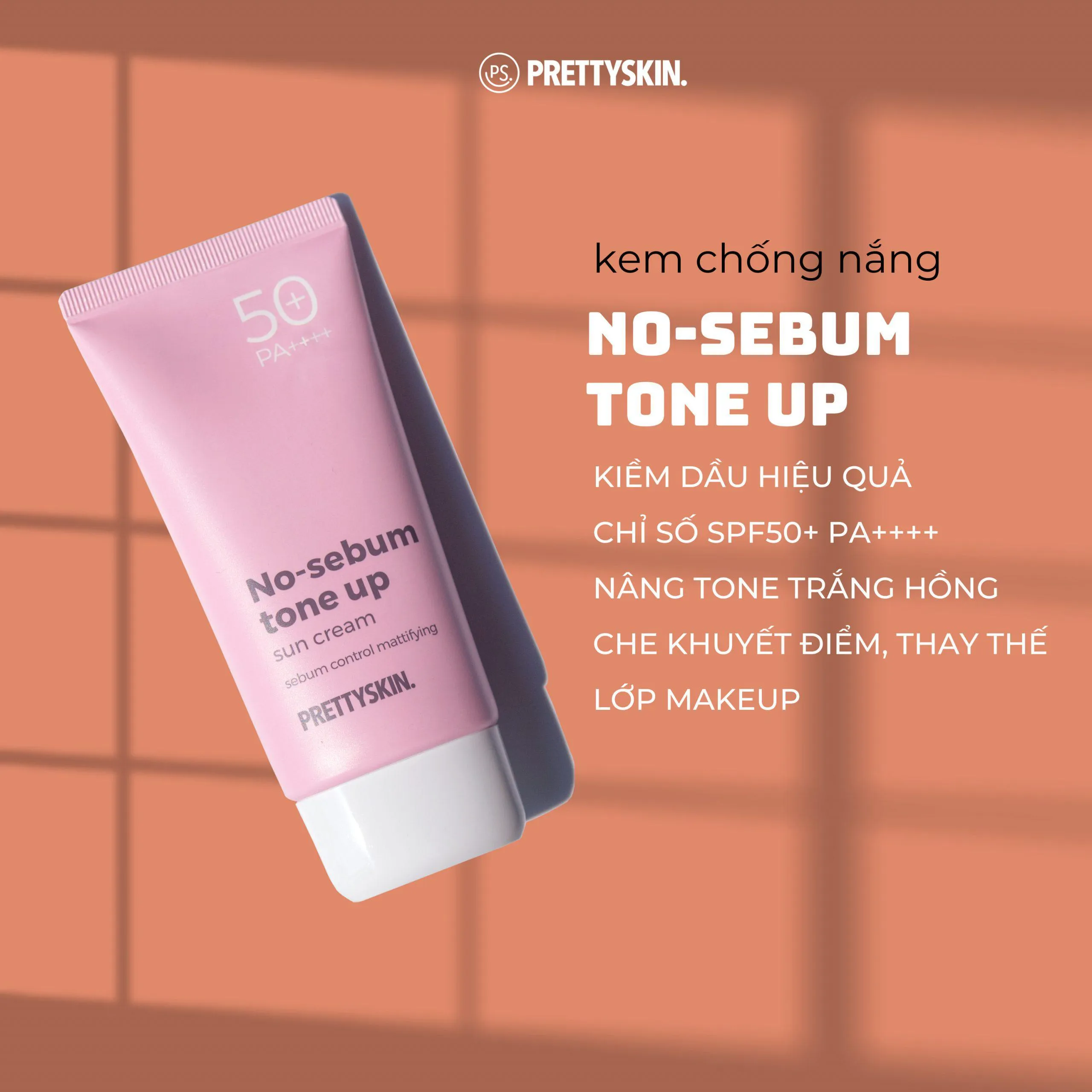 Kem chống nắng nâng tone kiềm dầu Pretty Skin No-sebum Tone Up Sun Cream SPF50+ PA++++ có công dụng tuyệt vời