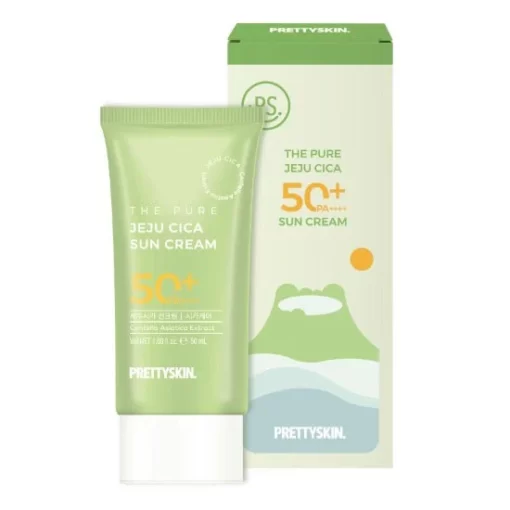 Kem chống nắng rau má Pretty Skin The Pure Jeju Cica Sun Cream SPF50+ PA++++ thiết kế đẹp