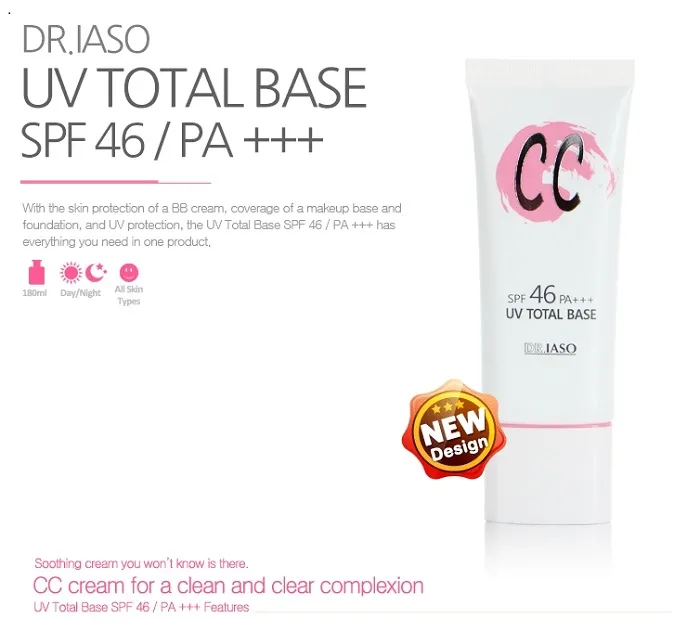 Kem trang điểm chống nắng Dr.IASO CC UV Total Base SPF46 PA+++có công dụng tuyệt vời