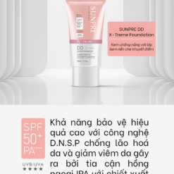 Kem chống nắng cao cấp màu kem nền SUNPRE DD X-Treme 50+ Sunscreen Foundation SPF50+/PA+++ công dụng tốt