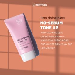 Kem chống nắng nâng tông kiềm dầu Pretty Skin No-sebum Tone Up Sun Cream SPF50+ PA++++ có công dụng tuyệt vời