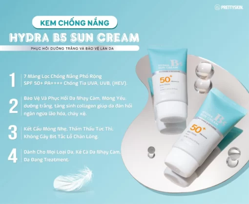 Kem chống nắng Pretty Skin Hydra B5 Sun Cream SPF 50+ PA++++ thiết kế siêu đẹp