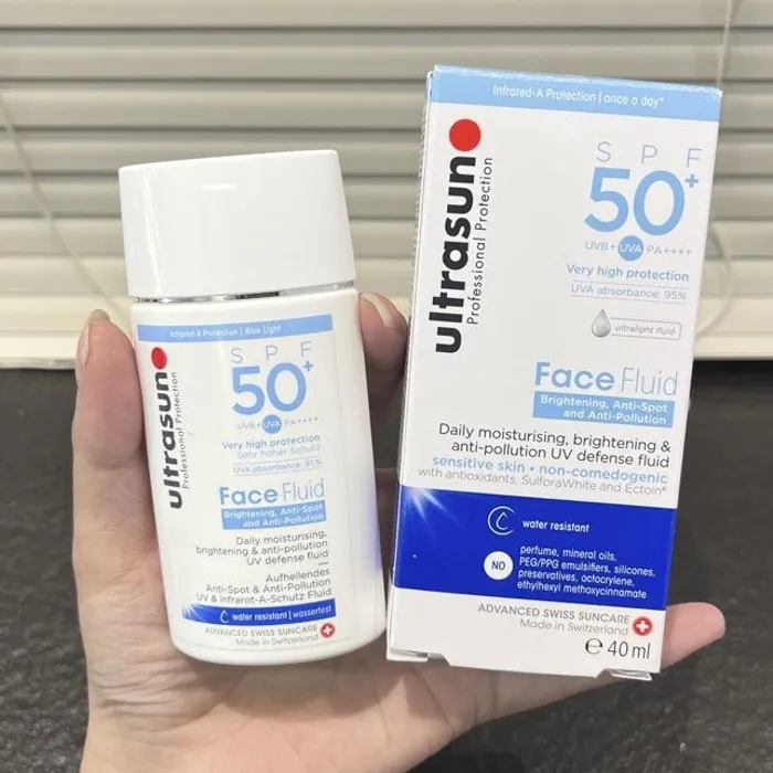 Kem chống nắng thuần chay Ultrasun Face Fluid An toàn tuyệt đối cho da mỏng manh