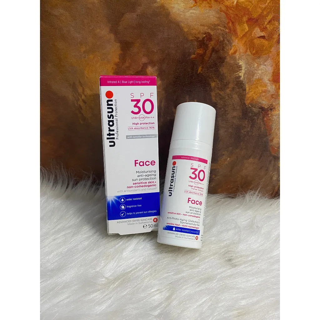 Ultrasun Face Moisturising SPF30+ Kem chống nắng cao cấp của thương hiệu Ultrasun từ Thụy Sỹ Ultrasun Face Moisturising SPF30+ Kem chống nắng cao cấp của thương hiệu Ultrasun từ Thụy Sỹ